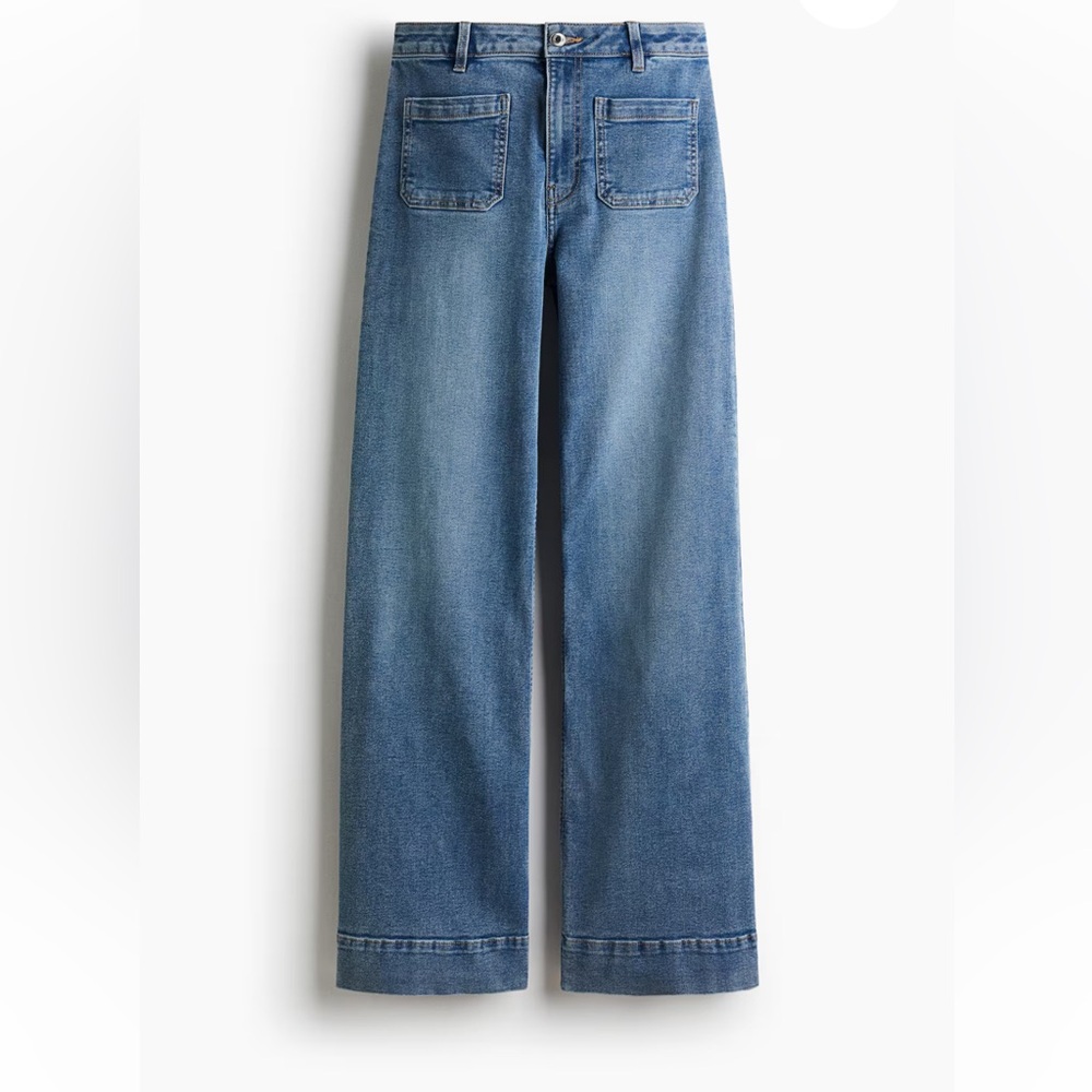 H&M wide high waist jeans size 8 US EUC